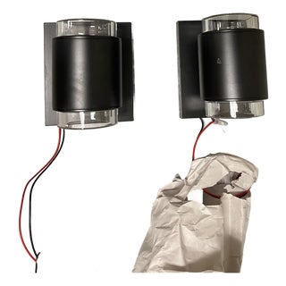 Visual Comfort Voto Wall Sconces Black - a Pair For Sale
