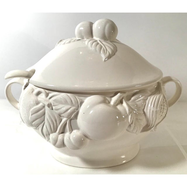 Vintage Japanese Fruit Motif Lidded Soup Tureen with Ladle Chairish