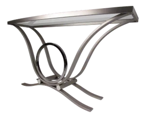 Contemporary Modern Style Demilune Console Table