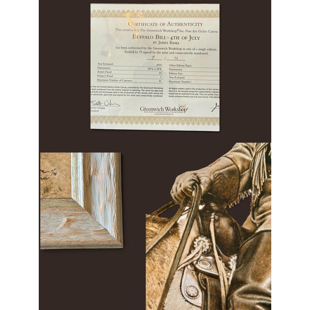 James Bama Buffalo Bill 4th of July-Signed Numbered Giclee-Western-Cowboy-Ranch For Sale - Image 6 of 10