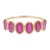Ruby Half Eternity Band in 18 Karat Yellow Gold Size 4 For Sale