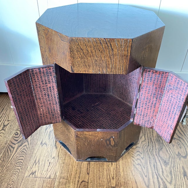 Vintage Octagon Korean Hat Box Table Chairish
