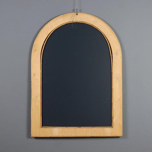 Tan Arched Mirror with Wicker and Bamboo Frame, 1970s For Sale - Image 8 of 9