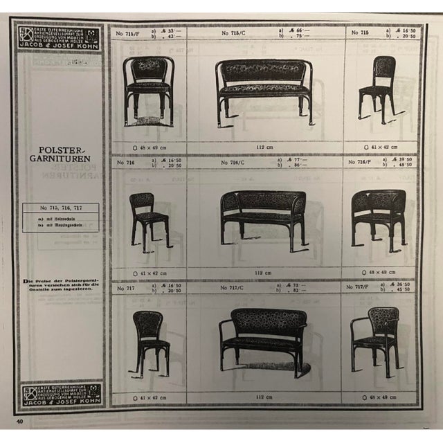 Set of Art Nouveau Armchairs Model 716/F by Gustav Siegel for Jacob & Josef Kohn, 1901 For Sale - Image 6 of 18