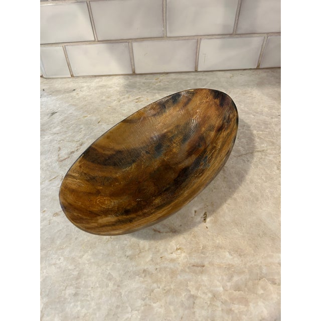 Contemporary 19th Century Large Oval Cattle Horn Bowl For Sale - Image 3 of 9