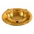 Sherle Wagner Gilt Scalloped Empire Over-Edge Sink | Luxury Italian Vanity Basin For Sale