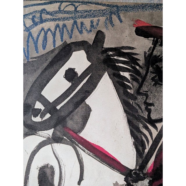 Pablo Picasso Pablo Picasso, Jacqueline Riding, Offset Color Lithographs, 1961, Set of 2 For Sale - Image 4 of 5