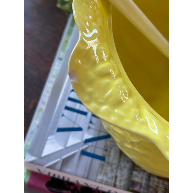 Mid 20th Century Italian Large Yellow Majolica Cabbage Ware Tureen With Lid and Ladle For Sale - Image 11 of 12
