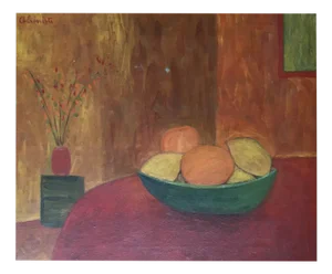 Jean-Jacques Abieniste, Nature morte aux oranges et citrons, Oil on Canvas