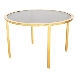 Design Institute America Brass Glass Dining Table For Sale