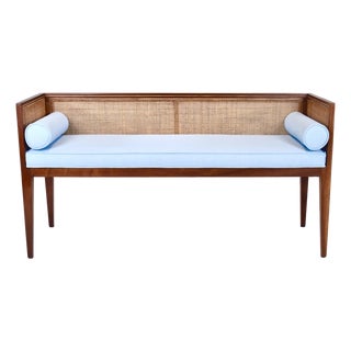 1950s Walnut Window Bench Attributed to Edward Wormley for Dunbar For Sale