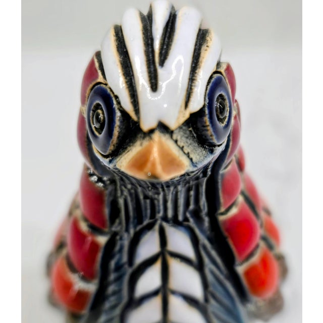 Late 20th Century Vintage Artesania Rinconada Ceramic Pheasant Bird Figurine, Uruguay For Sale - Image 5 of 10