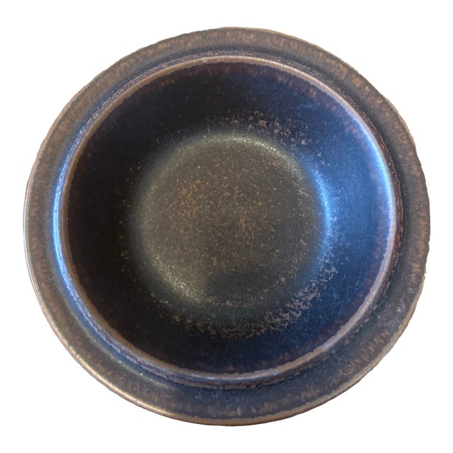 Vintage Arabia Finland Ruska 6.75" Brown Stoneware Soup Cereal Bowl For Sale