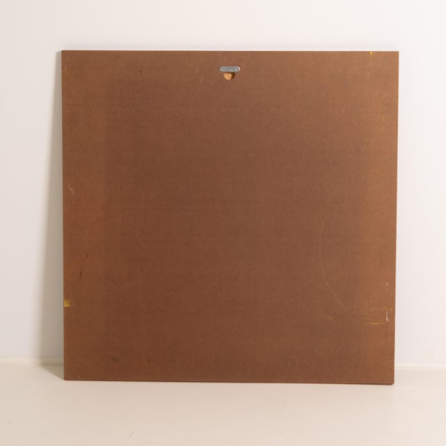 Mid-Century Geometric Wood Veneer Mirror, 1970s For Sale - Image 4 of 5