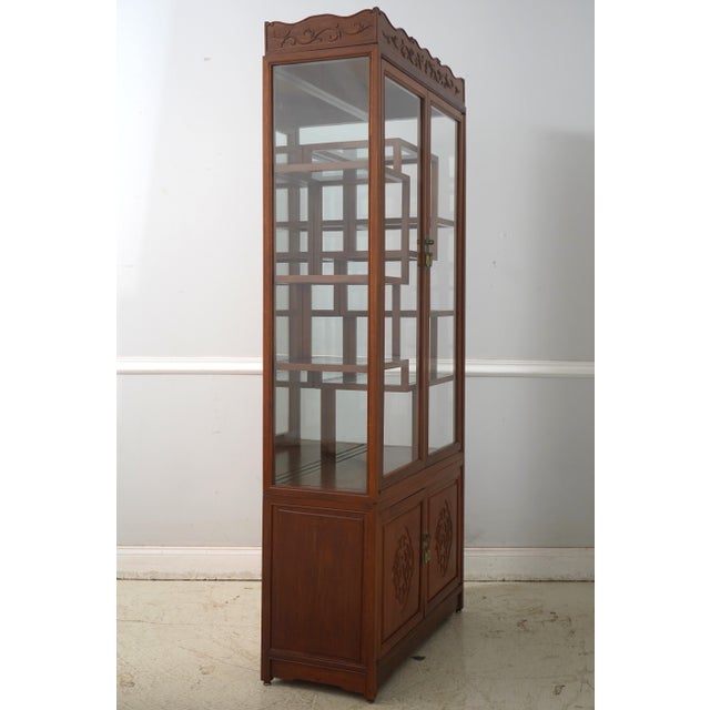 Age: C.1950s Details: Quality Construction Mirrored Back Solid Teak Construction Solid Brass Hardware Random Glass Height...