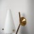 Italian Brass Sconces with Conical Opaline Glass Shades, 1950s, Set of 2 For Sale - Image 4 of 8