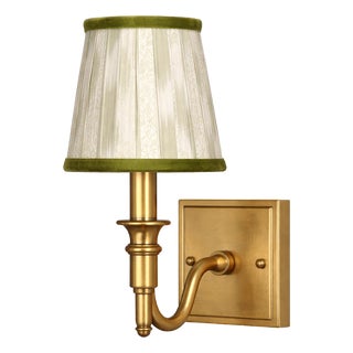 Green Velvet Ikat Sconce Shade For Sale
