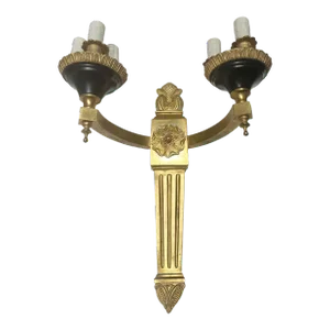 1940s Hollywood Regency Bronze Sconce