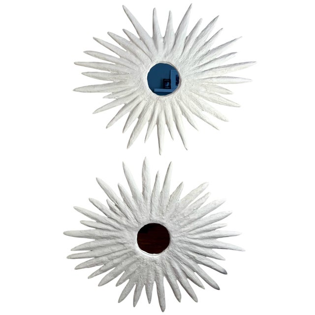 Handmade Plaster Sunburst Mirror by Mb Maison For Sale - Image 10 of 10