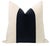 Pair of beautiful 22" natural linen pillows with a graphite mohair velvet center and solid natural linen reverse....