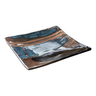 Vintage Ceramic Plate, 1980s For Sale