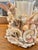 Coastal Palm Beach Handcrafted Seashell Encrusted Glass Hurricane Candle Holder For Sale - Image 4 of 11