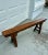 Early 20th Century Early 20th Century Elm Wood Primitive Skinny Bench For Sale - Image 5 of 11