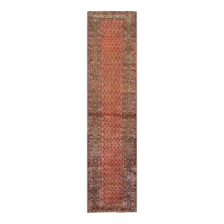 Pasargad Home Antique N.w. Rust Wool Area Rug, 3' 7'' X 15' 8'' For Sale