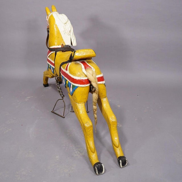 Rare Antique Children Carousel Horse, Germany Early 20th Century For Sale - Image 6 of 10