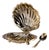 Cap Ferrat Fan Shell Lidded Bowl w/ Spoon, Polished Gold For Sale