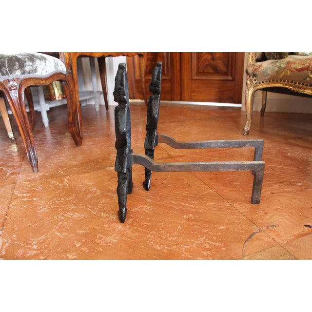 Pair of American Cast Iron “Hessian Soldier” Andirons For Sale - Image 9 of 12