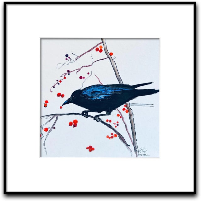 This listing is for a framed, signed, original watercolour on paper by Shabs Beigh with a certificate of authentication....