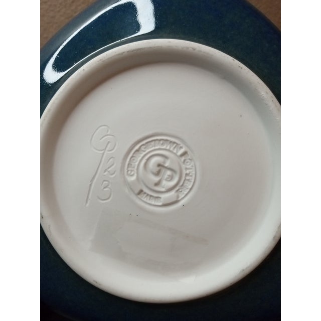 EXQUISITE Signed Georgetown Art Studio Pottery 6" Ikebana Vase w/ Flower Frog This exquisite signed Georgetown Art Studio...