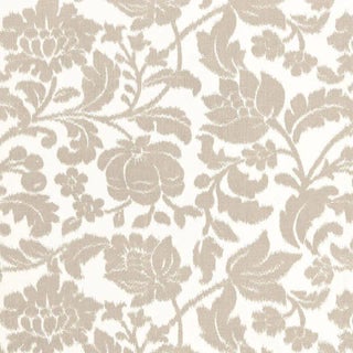 Sample - Schumacher Tranquil Vine Fabric in Greige For Sale