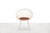White White Circle Chair with Leather Cushion by Yngve Ekström, 1960s For Sale - Image 8 of 8
