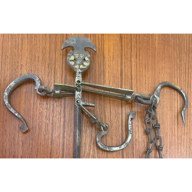 Antique Greek Decorative Butcher's Steelyard Weighing Instrument For Sale In Austin - Image 6 of 6