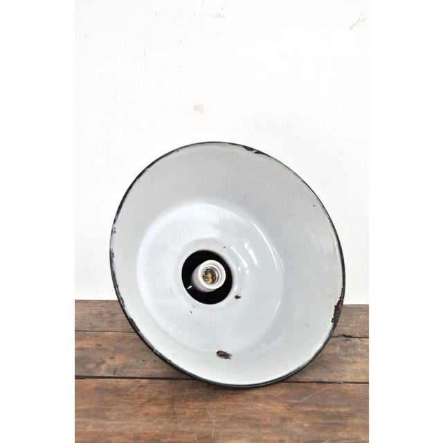 1950s Vintage Enamel Pendant Lamp, 1950s For Sale - Image 5 of 6