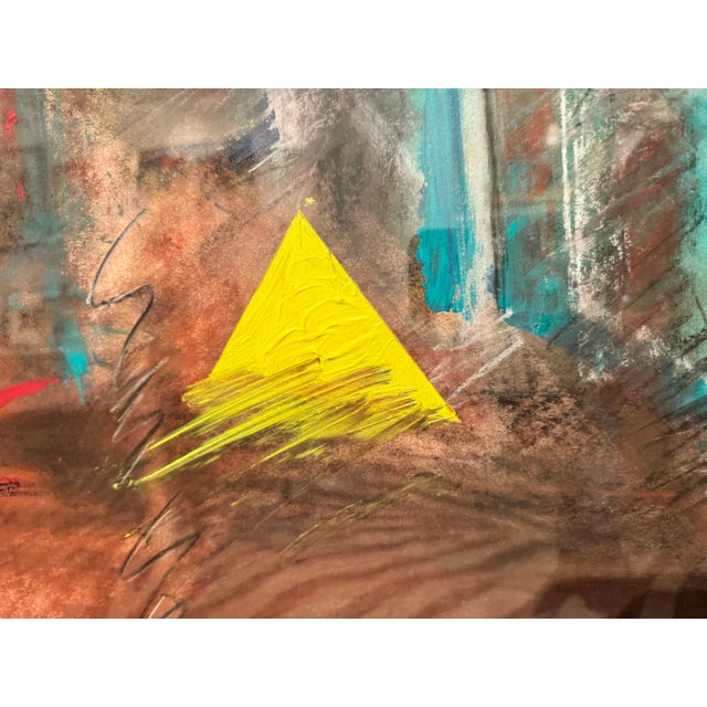 Abstract Colorful Abstract Angles and Triangles Painting For Sale - Image 3 of 7