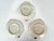 Set of three Faianças Belo geranium or cabbage leaf plates Made in Portugal, stamped Leaf-shaped plates with hand-painted...