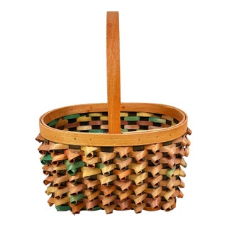 Handwoven Porcupine Curl Basket For Sale