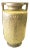 Vintage Mid Century Egyptian Revival Ceramic Urn Vase With Celedon Glaze For Sale