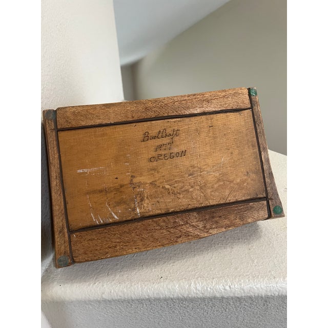 Vintage Burlwood Jewelry Box Signed Burl Craft Oregon For Sale In Los Angeles - Image 6 of 11