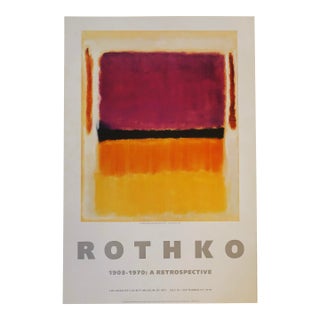 Vintage Mark Rothko 1979 Abstract Lithographic Print Lacma Retrospective Poster For Sale