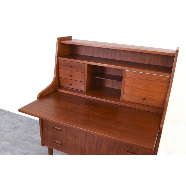 Mid-Century Danish Teak Secretary, 1960s. For Sale - Image 16 of 18