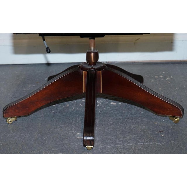 Chesterfield Director's Chair in Cigar Brown Leather For Sale - Image 9 of 14