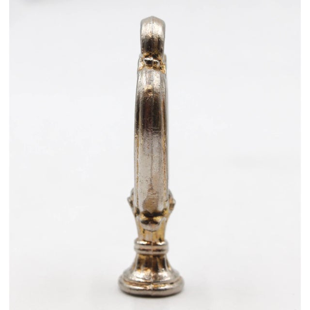 Traditional Vintage Late 20th Century Fleur De Lis Silver Plated Brass Finial For Sale - Image 3 of 5