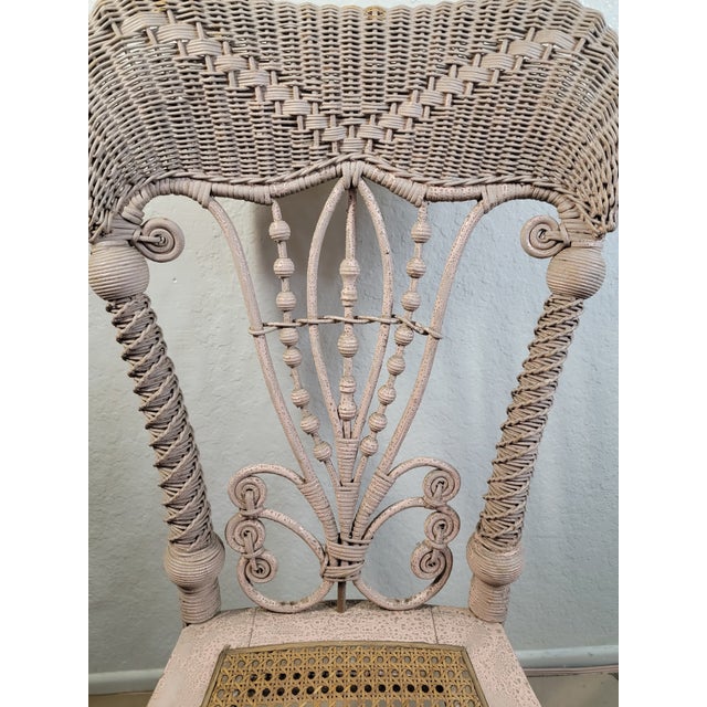 Victorian Wicker Chair, Late 1800s to Early 1900s For Sale - Image 4 of 10