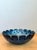 Blue Vintage Mid Century Modern Swedish Scalloped Glass Bowl For Sale - Image 8 of 12