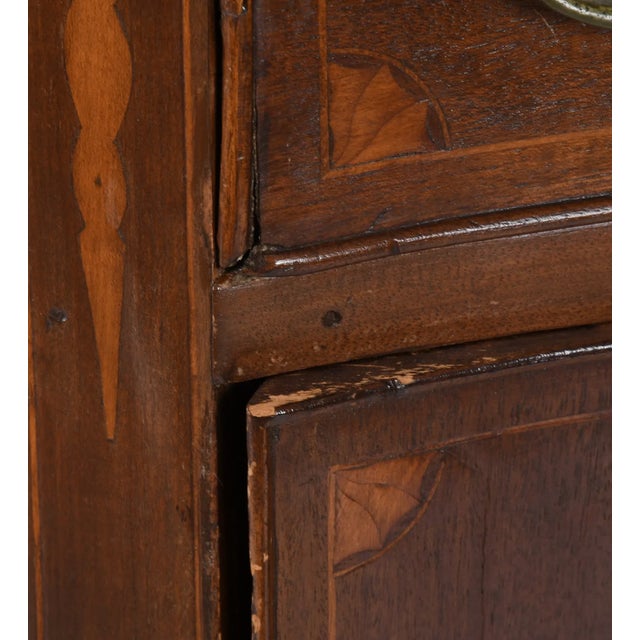 Brown Late 19th Century Federal Revival Inlaid Mahogany Sideboard With Serpentine Front For Sale - Image 8 of 11