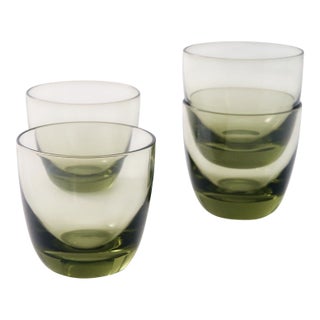 Italian Rosemary Home Olive Green Tumbler - Set of Four For Sale